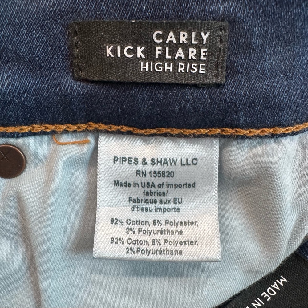 Veronica Beard Carly Kick Flare High Rise Bright Blue Jeans Womens Sz. 24 - Picture 9 of 10